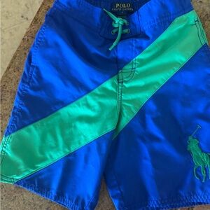 Polo by Ralph Lauren Kids Blue and Green bathing suit size 7